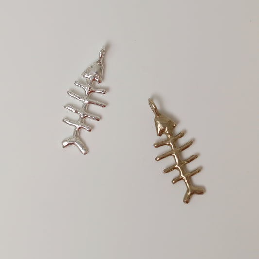 Bronze Fishbone Charm