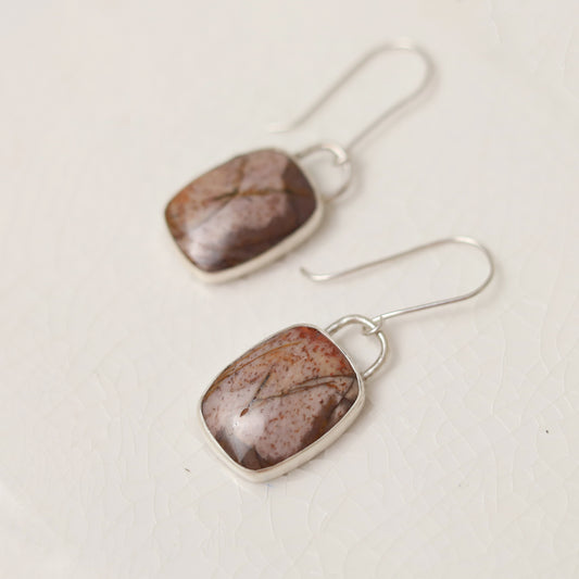 Sterling Silver Agate Earrings