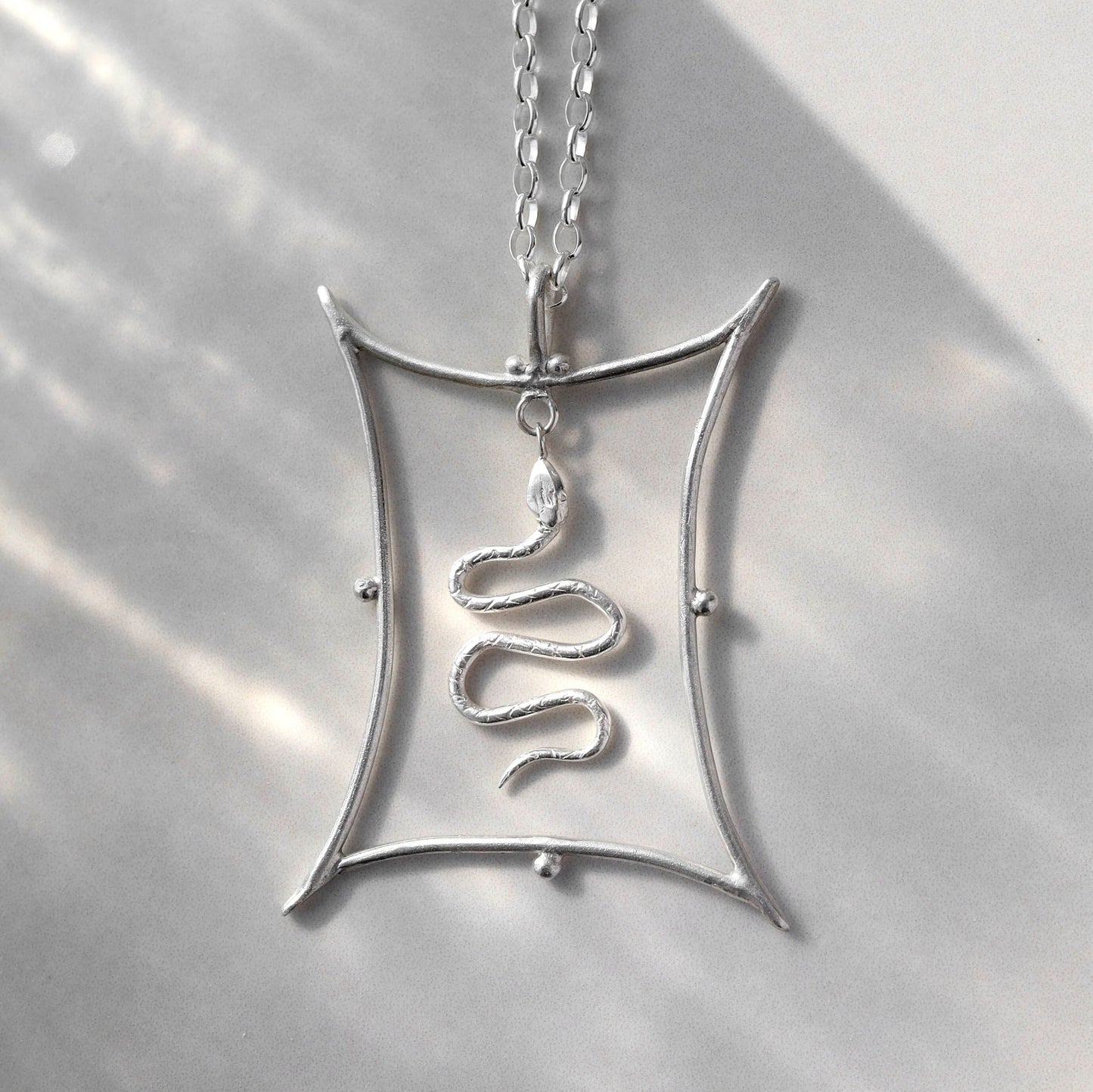 Sterling Silver Serpent Pendant