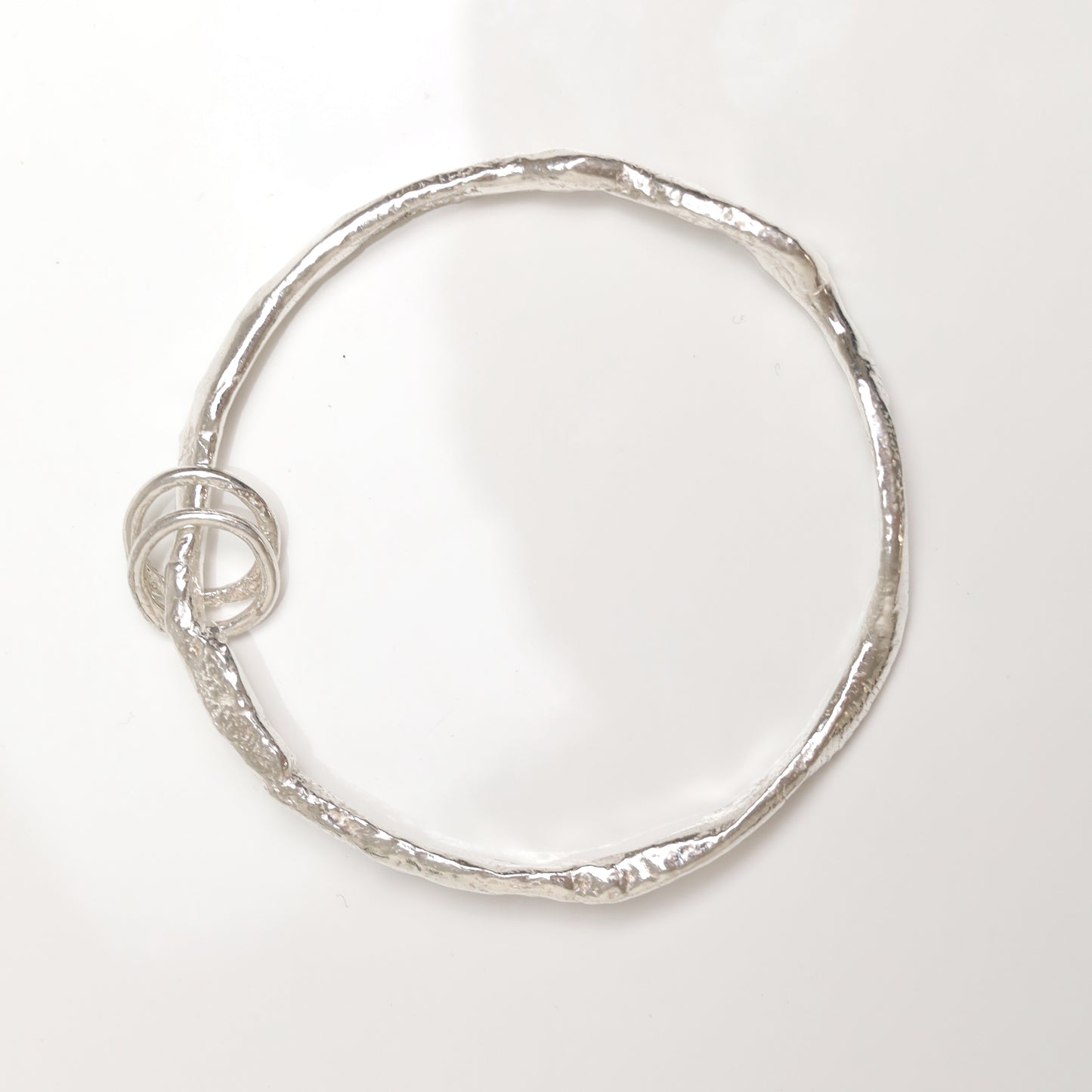 Sterling Silver River Bangle - one